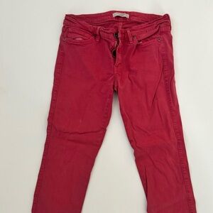 Red Straight-Leg Jeans